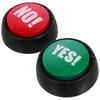 2 PCS Yes Button with Sound No Buzzer Baby Toy Electronic Prank Funny The Circle Answer