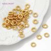 6.5mm*1.6mm 18K Gold Plated Brass Flat Spacer Beads For DIY Necklace Bracelet Making,Separators For Beads,Supplies For Jewelry