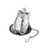 1Pc,Stainless Steel Chain Tea Leakage Owl Small Teapot House Bird Duck Shell Type Tea Filter Creative Tea Maker