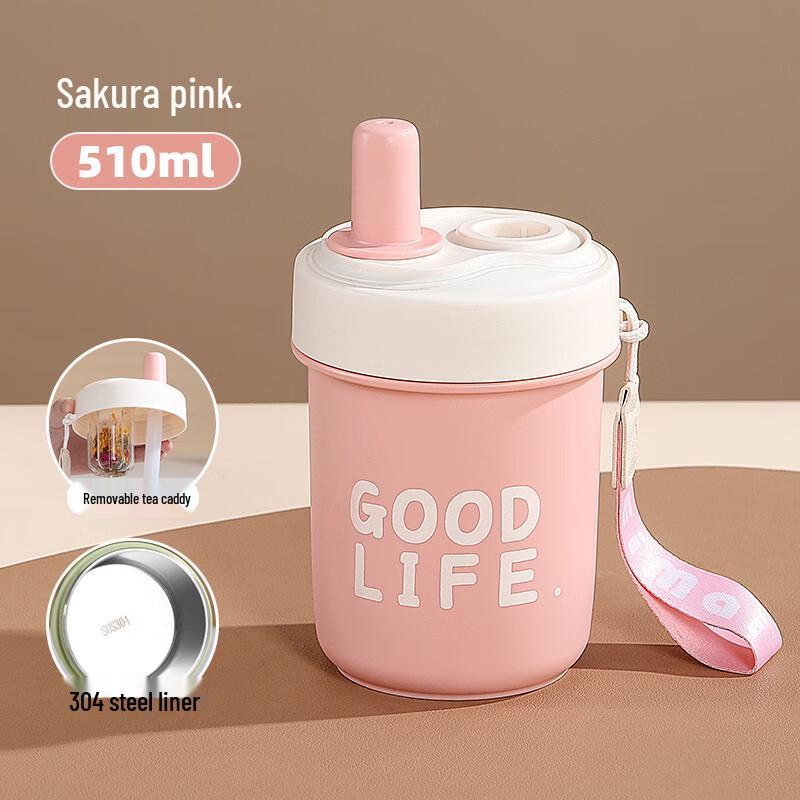 Shangqi Pink 304 Stainless Steel Insulated Travel Mug (2-Pack)