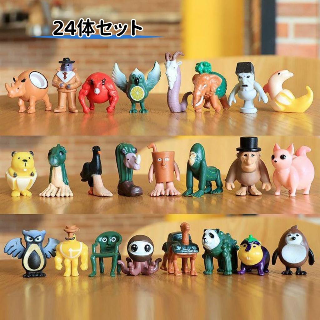 [24-Piece Set] Italian Brainrot Figurines, 3.5-5.5cm Tall, Tuntuntunsahur Figures, Collectible Dolls, Miniature Figures, Horror, Italian Brainrot,
