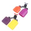 Double Sambago Bell Latin Music Yellow Purple Cowbell High Low Sound Knocker Drum Percussion Instrument Part Accessories