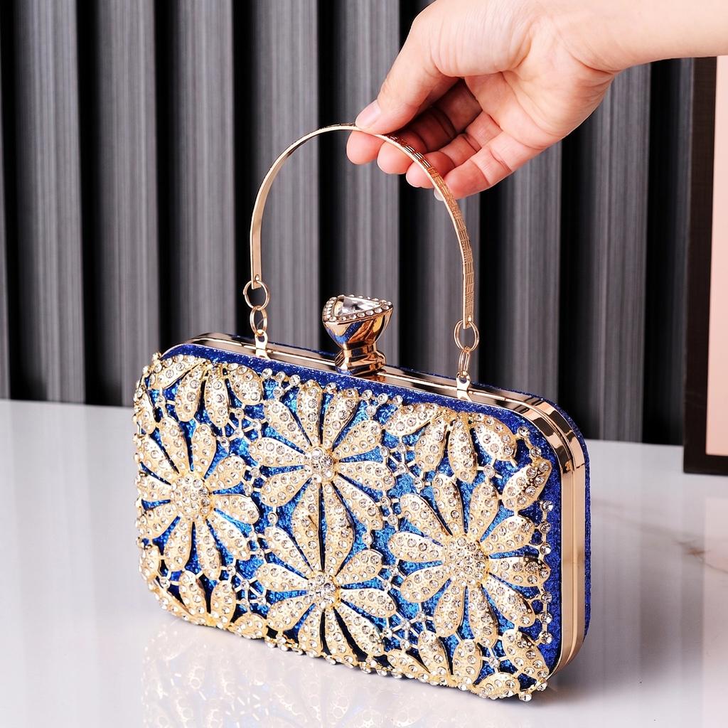 Diamond Luxury Brands Bags Novelty 2026 Evening Flower Clutch Shine Bling Crossbody Bags Fashion High Quality Women's Handbag