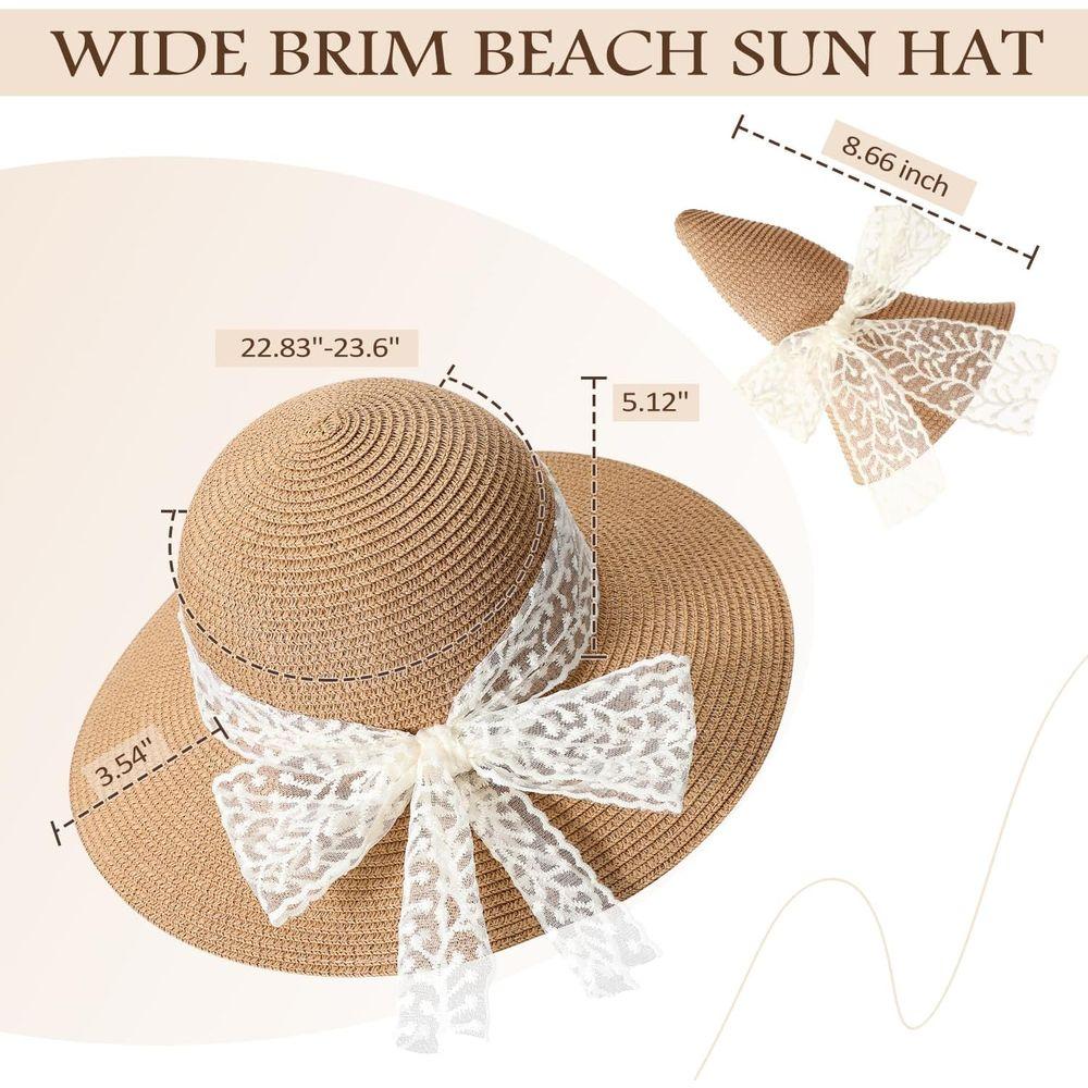 Breitkrempiger UV-Schutz-Sonnenhut für Damen - UPF 50+ Strandmode