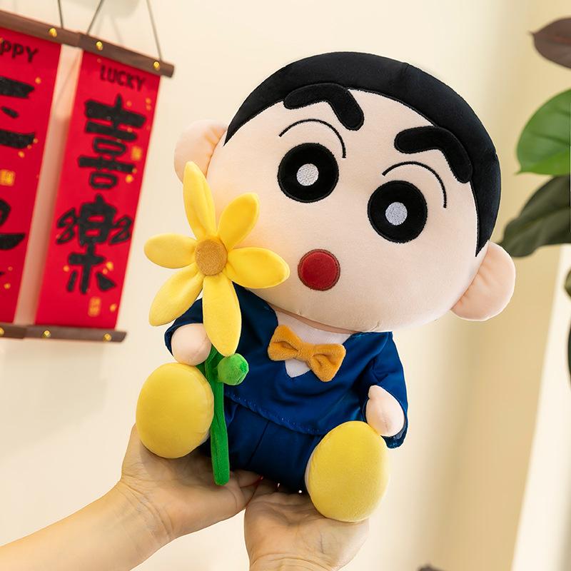 Dress crayon small new plush toy cute flower hug suit small new doll sleeping pillow