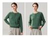 2026 Autumn/Winter Women's Cashmere Heather Knit Sweater - Round Neck, Buttoned, Loose Fit, Warm Base Layer