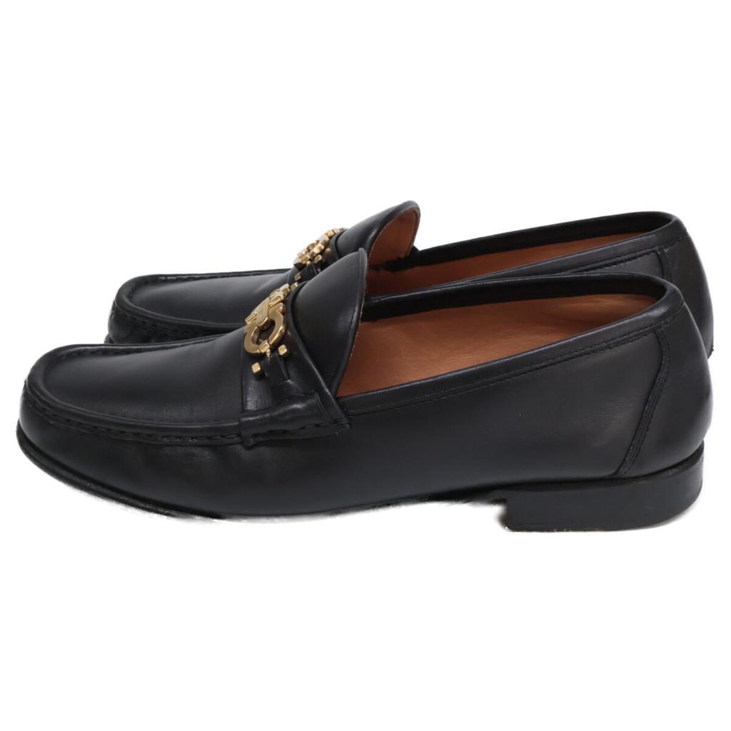 Salvatore Ferragamo UR32981 FIRENZE 20 Gancini Bit Loafers Shoes 9EE blackUsed
