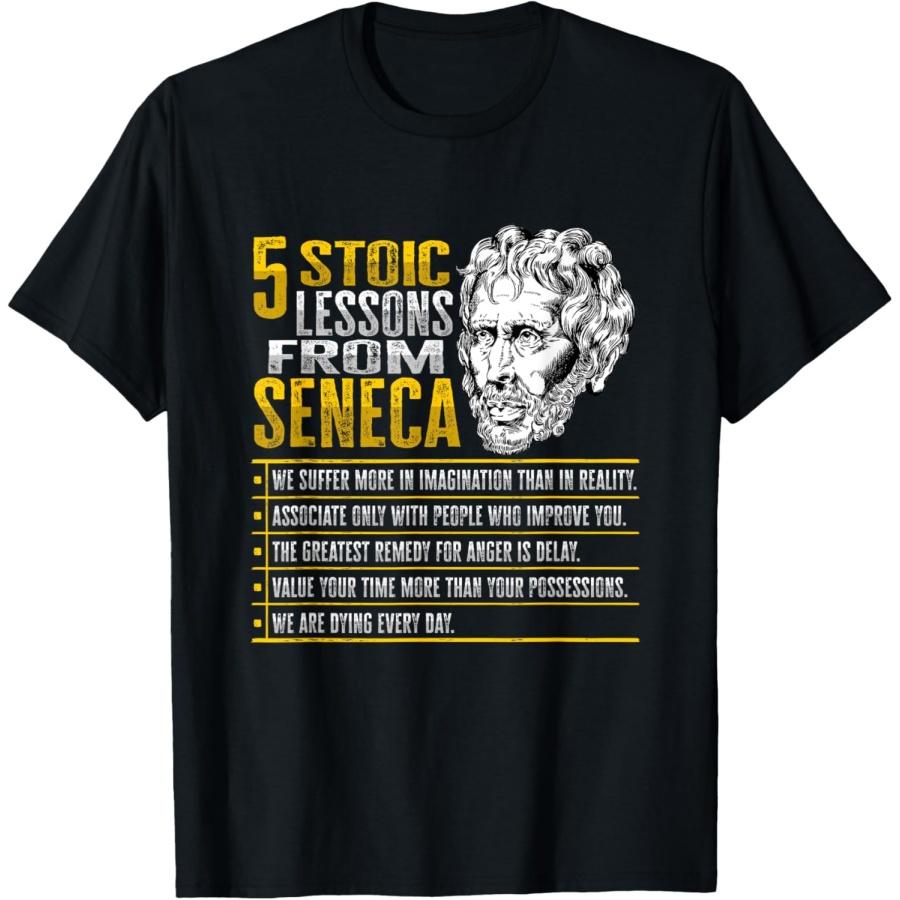 Seneca Stoic Philosophy Design for a Philosophy Student T-Shirt XXXXXL чёрный