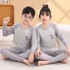 Teen cotton shoulder-plugged long johns boys and girls leggings underwear set junior high school students middle and older children pajamas pajamas