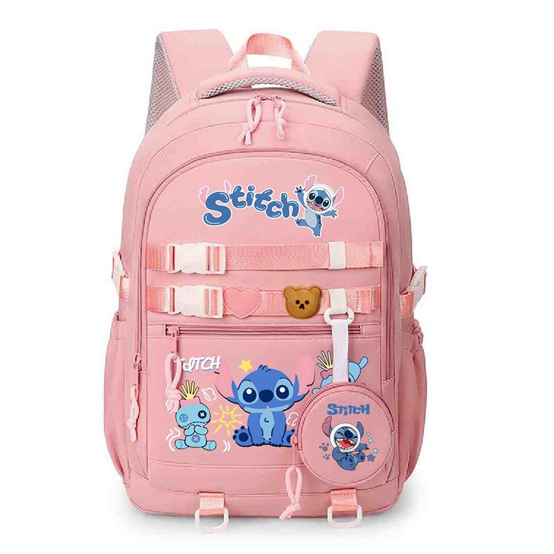 Male And Female Cartoon Student Spine Backpack High School Student Schoolbag