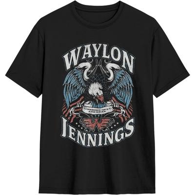 Kortärmad T-shirt Waylon Jennings T-shirts för Män och Kvinnor Löparskjortor Träningsskjorta