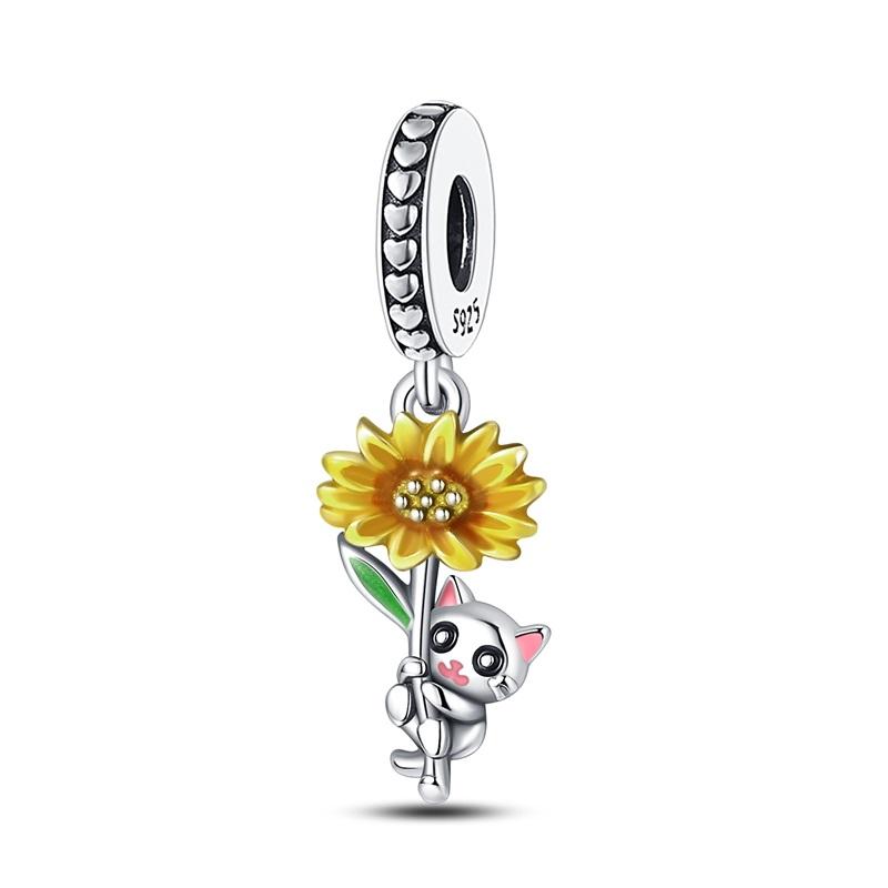 Animal And Flower Dangle Charm Beads New In Fits Bracelet Bangle Necklace Women Luxury Diy Fine Jewelry Party Festival Gift