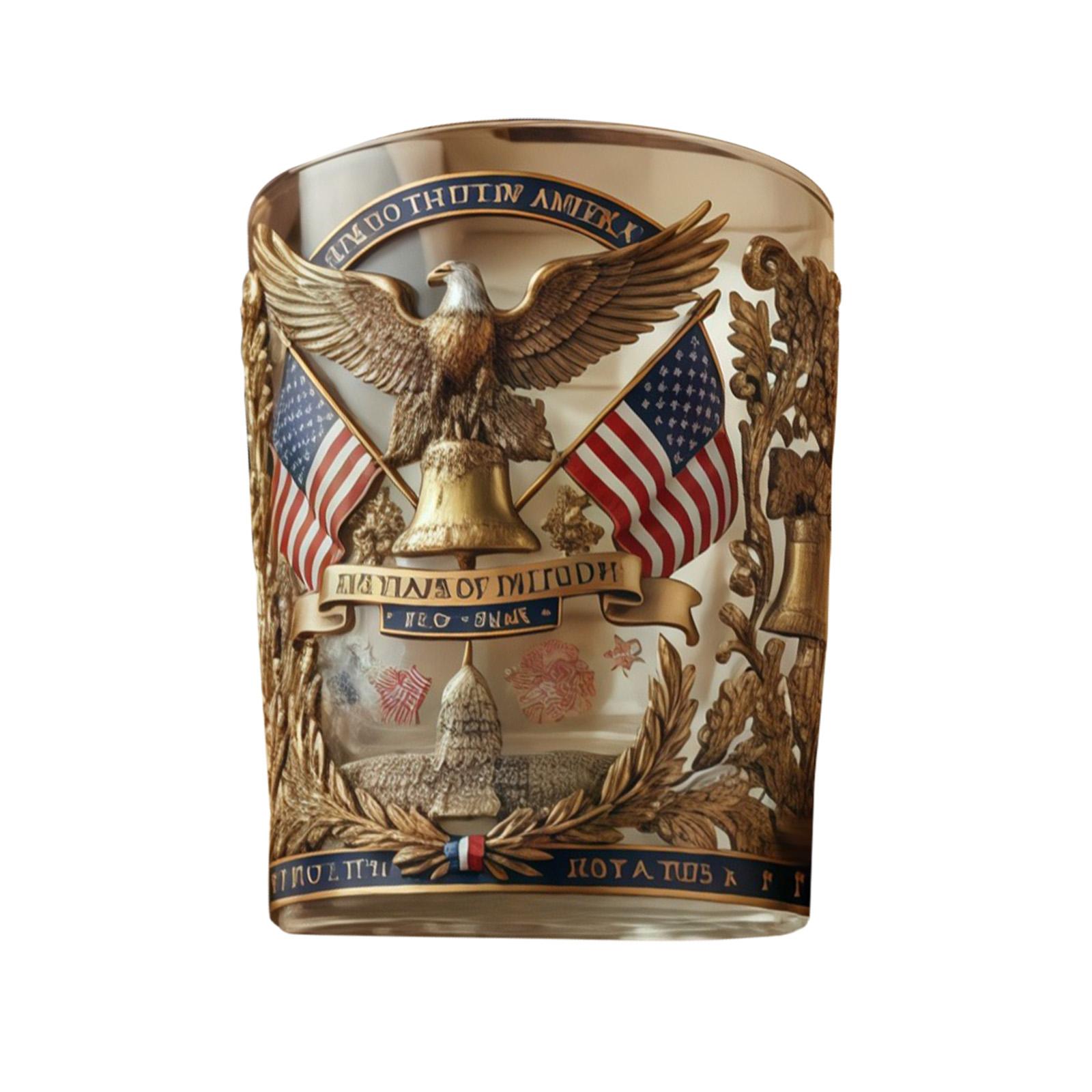 

250th Anniversary Commemorative Whiskey Glass - Patriotic American Tumbler For , Brandy,