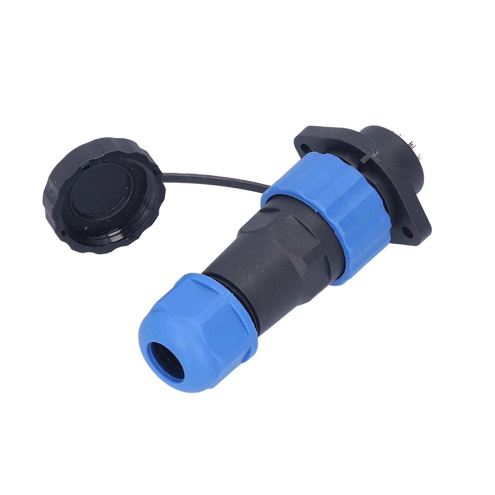

IP68 Waterproof Plug Socket Flange Aviation Male Female Butt Power Connector AC250V 5A SP208 Pin
