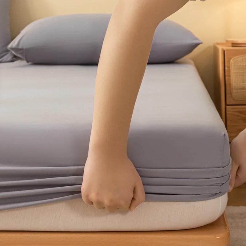 Piece 1 Of Solid Matte Bedsheet, Light Gray Bedspread For Bedroom, Bedding Excluding Pillowcases