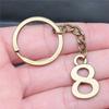 Number Tag Keychains Bag Charm Lot Jewelry For Men Ring Size 28Mm