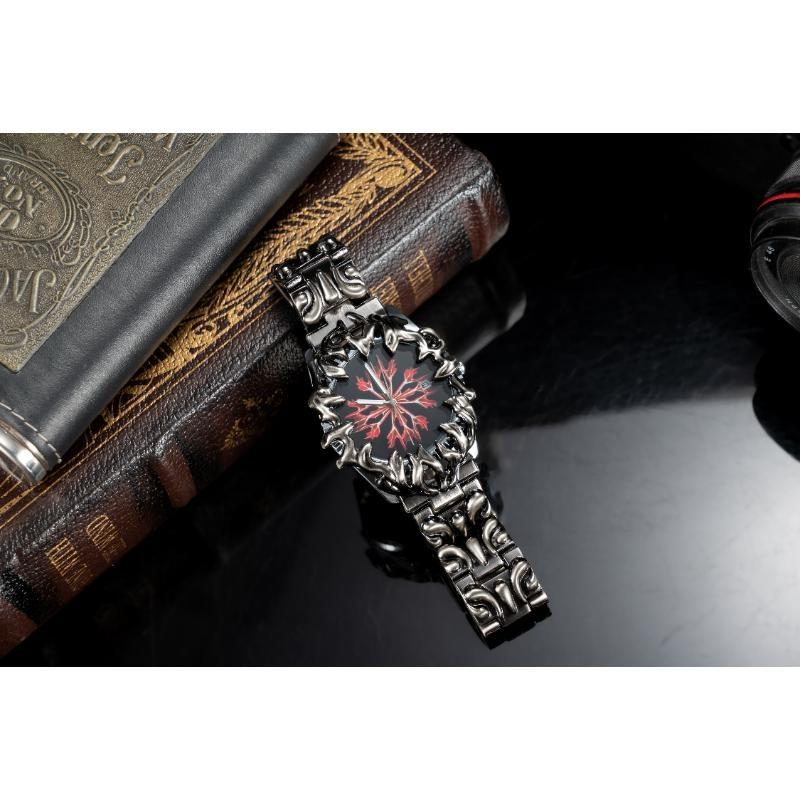 Męska Moda Obcy Pazur Retro Y2K Zegarki Unikalny Design Tarczy Stal Nierdzewna Wodoodporny Kalendarz Kwarcowy Zegarek na Rękę Zegarki Męskie