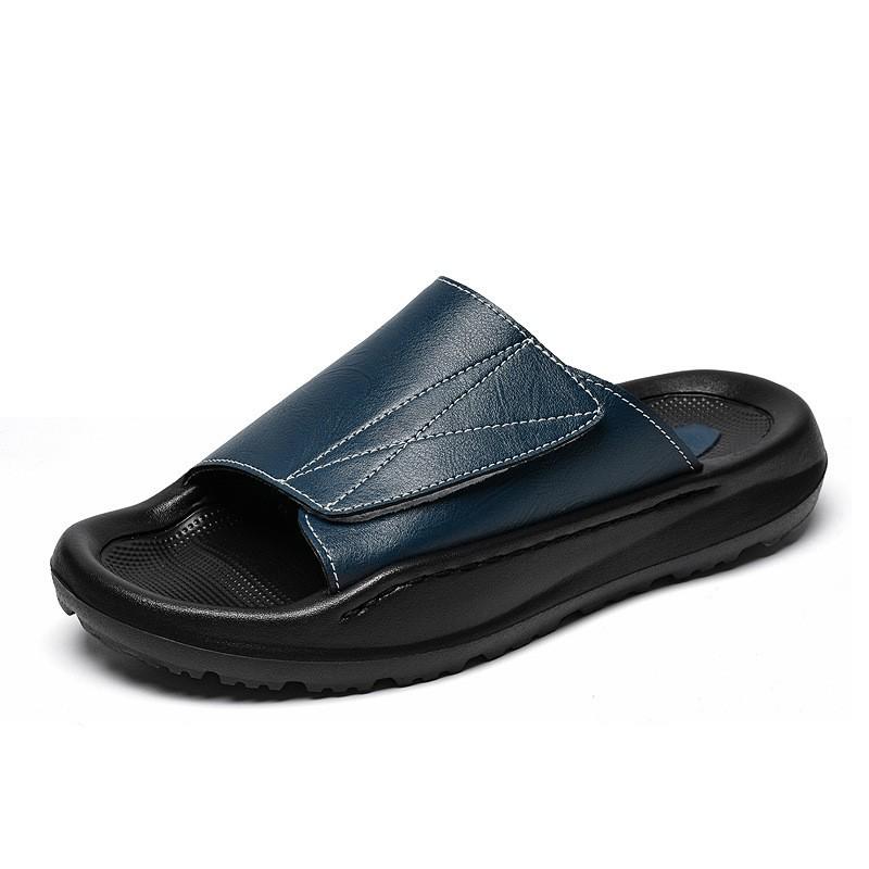 Men s Thick-Soled Non-Slip Beach Flip-Flops Size 39 синий