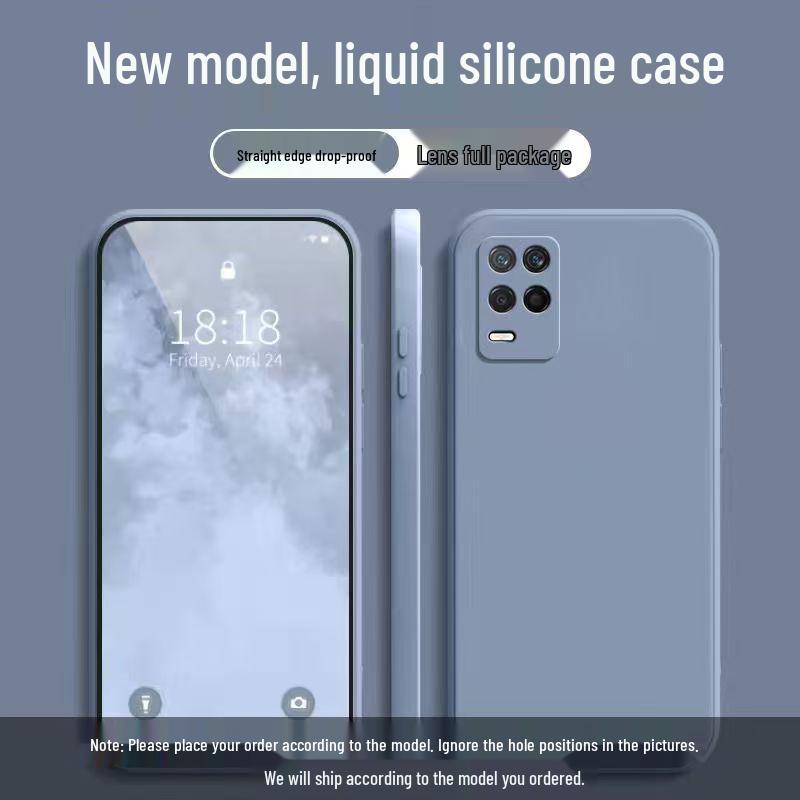 Realme Q3 Solid Color Rubik's Cube Liquid Soft Case - Full Coverage Drop Protection, New Model