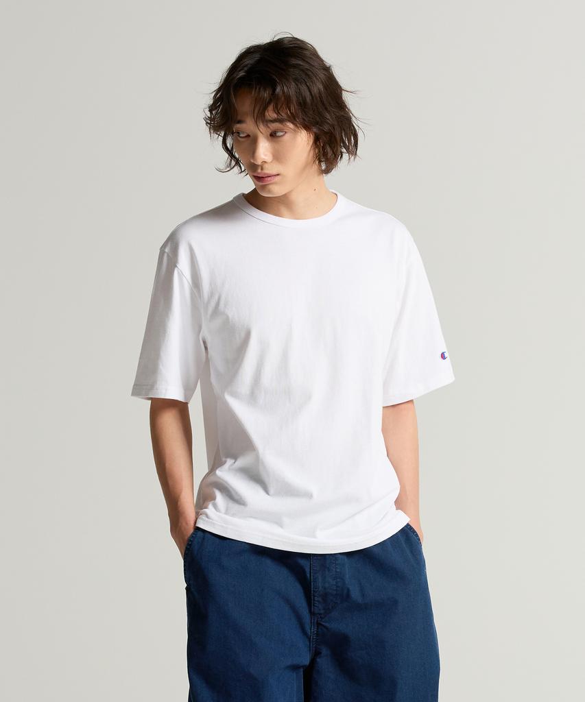 CHAMPION C Logo Uni Short Sleeve T-Shirt White