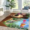 Masha Bear Carpet Suitable for Study Room Entryway Balcony Playrooms Anti-slip Rug Decorate Offices Best for Christmas