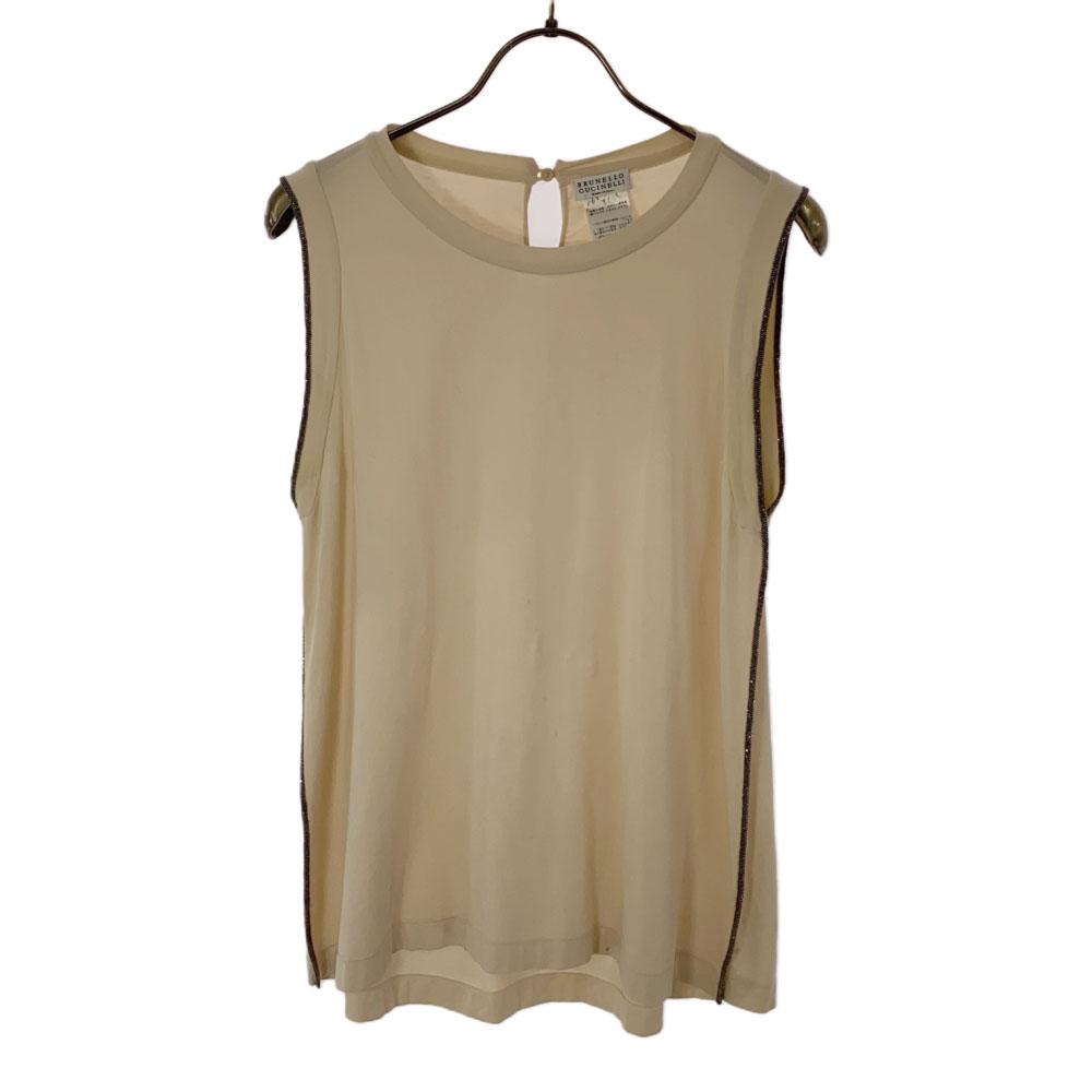 

Brunello Cucinelli made in Italy No sleeve Cut S beige Women Used