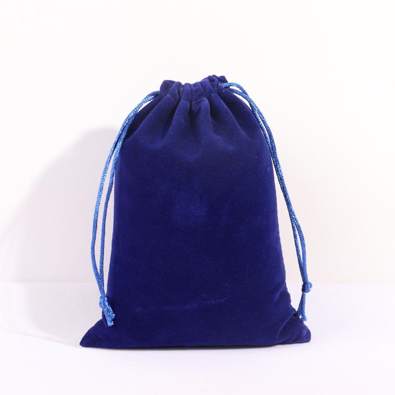 Black Custom Velvet Drawstring Jewelry Pouch