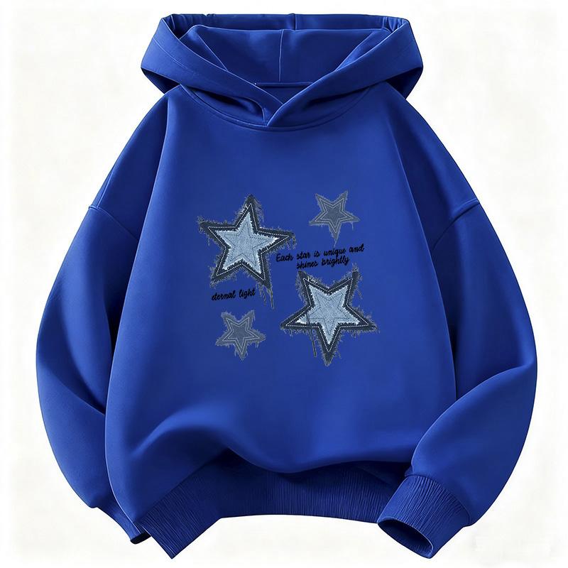 Streetwear Star Printed Hoodie Children's Sweatshirt Cute Hip Hop Hoody for Boys Girls Autumn Winter Casual Hoodies