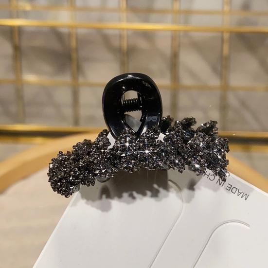 Women Hair Claw Wheat Ear Styling Anti-slip Teeth Hair Clip Large Shark Hair Pin Shiny Hair Accessory