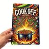 Vintage Metal Tin Sign Retro Kitchen Wall Art Rustic Garage Decor Relics Chili Cook Off Winner