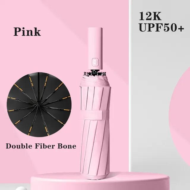 Windproof Double Layer Resistant Umbrella Fully Automatic Rain Men Women 24K Strong Luxury Business Male Large Umbrellas Parasol