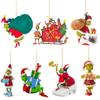 Cross-border New Christmas  Creative Hanging Christmas Tree Decorations Acrylic Hanging Decoration Hanging 9cm