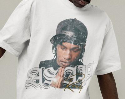 T-shirt Bootleg Asap Rocky, Maglietta Rap Stile Anni '90
