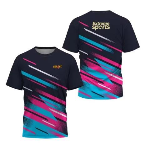 Summer men s and women s casual sports round neck short-sleeved quick-drying short-sleeved digital printing short-sleeved T-shirt top S
