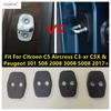 Car Door Lock Buckle Cap Cover Trim Accessories For Citroen C5 Aircross C3-xr C5X & Peugeot 301 508 2008 3008 5008 2017 - 2024
