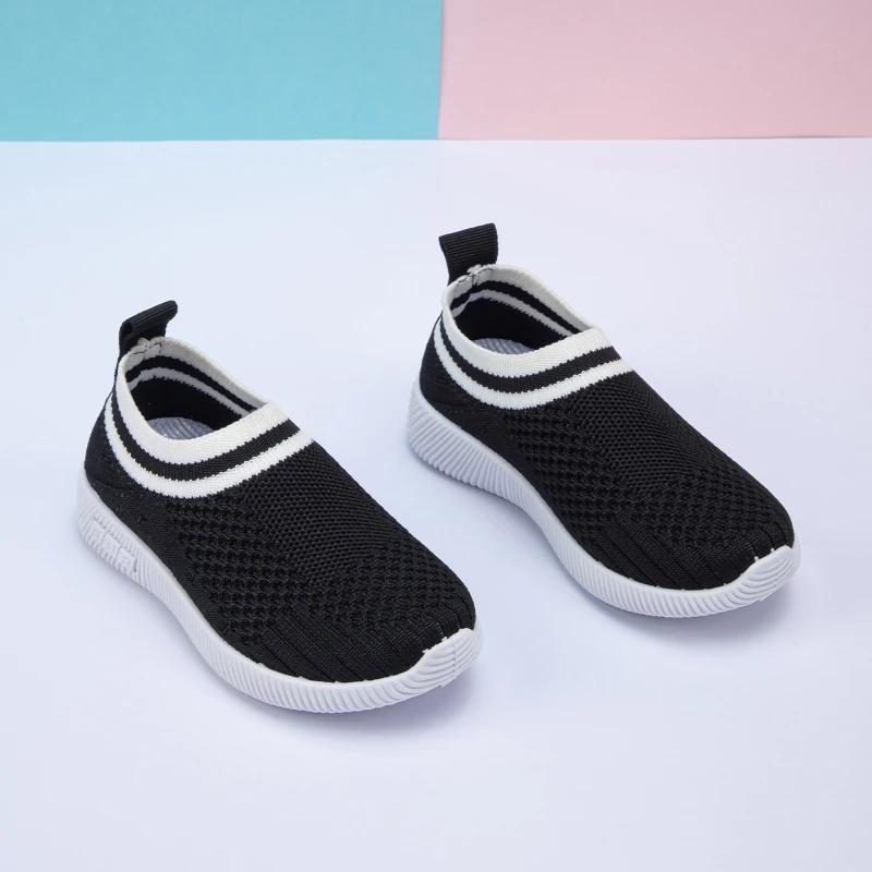 

New Children Shoes Boys /Girls Sneakers Breathable Sports Shoes For Toddler Kids SIZE 27-38 38-Insole21.5cm чёрный