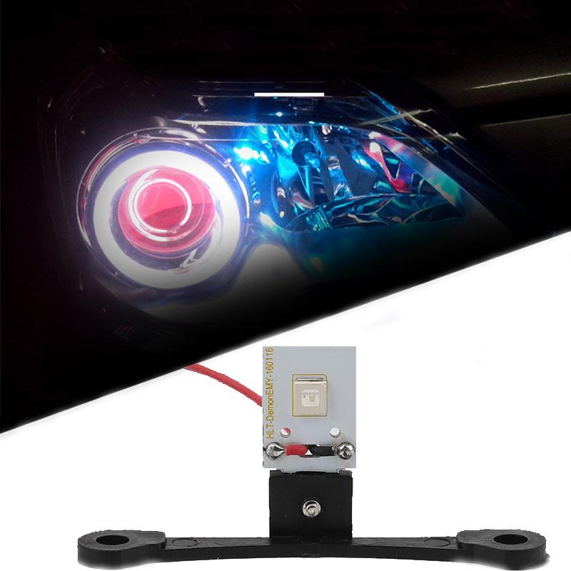 2PCS 12V 5W LED Car Devil Eyes Headlight Car Styling DIY Retrofit DRL Projector Lens Lamp Auto Exterior Decoration Accessories