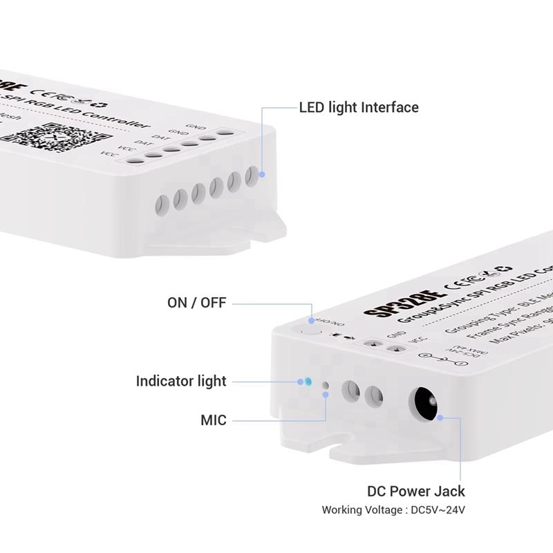 AD23-SP328E MESH Group SPI RGB LED Controller Wireless Signal Amplifier RGB Dimmer Mesh Bluetooth APP Signal Synchronization