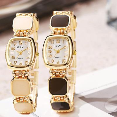 Vintage Quarz Armband Armbanduhr Zifferblatt Geschenk Damenuhr