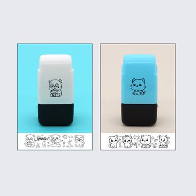 Cartoon Rolling Stamp Self-Ink Non-Reusable Scrapbooking Stationery Stamp Diy Filling Color Tools Pre-Student Kindergarten Toy