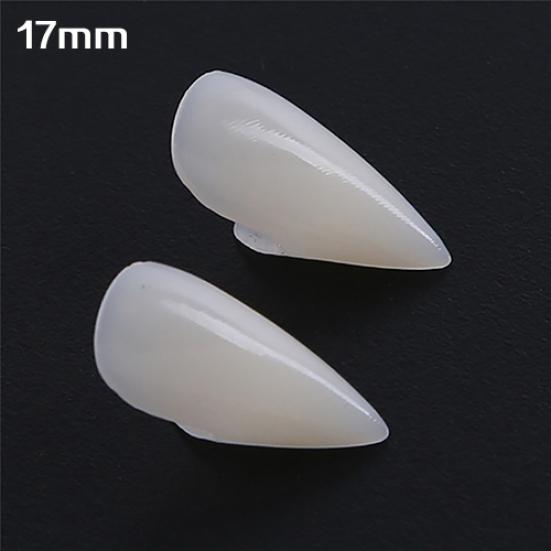 

Косплей протезы зомби Дьявол вампира клыки зубы Хэллоуин нарядное платье аксессуар 17 mm белый