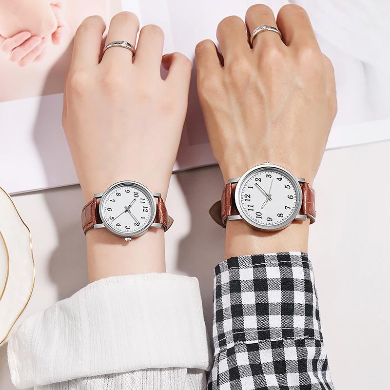 Couple small round watch watch male and female students quartz watch gift hot-selling model