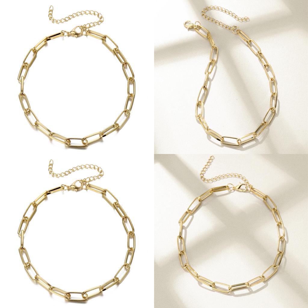 Trendy Women's Geometric Metal Chain Necklace Elegant Allure Fashion Accessory