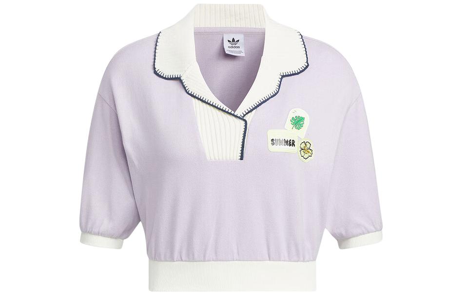 Adidas Originals Polo Shirt Women s Purple IW6301 L