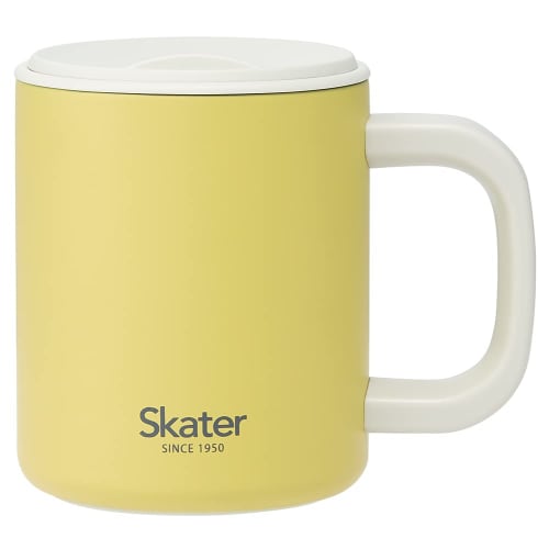Skater Insulated Stainless Steel Mug with Lid, Double Wall Vacuum Insulation, Dull Yellow, 330ml, STMG4N-A