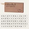 Timbri in Legno con Lettere dell'Alfabeto Bordo Liscio Set Timbri Lettere Multiuso Kit Scrapbook Fai da Te Materiali per Stampaggio