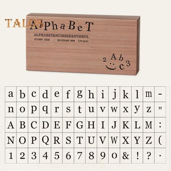 Timbri in Legno con Lettere dell'Alfabeto Bordo Liscio Set Timbri Lettere Multiuso Kit Scrapbook Fai da Te Materiali per Stampaggio
