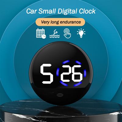 Araba İç Mekan Saati İzle Malzemeleri Dokunmatik Ekranlı Quartz Saat Otomotiv Elektronik Süsü Motosiklet Aksesuarları