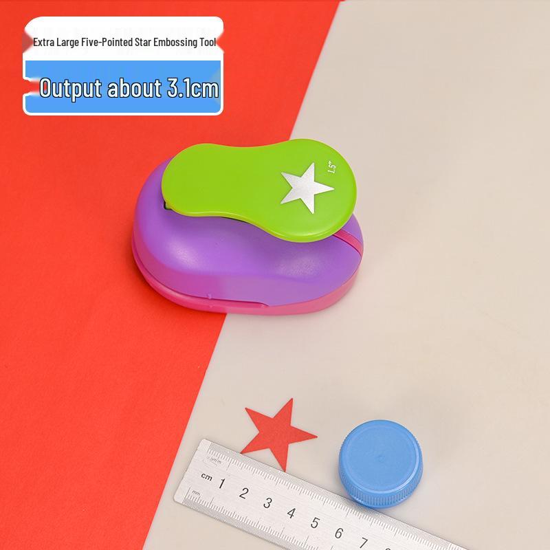 Children's DIY Embossing Machine: Easy Large Flower Punch for Kindergarten Craft and Paper-Cutting Projects