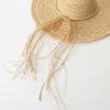 Spring and summer new versatile casual hand-woven straw hat fashionable raffia rough edge beach vacation sun protection simple sun hat